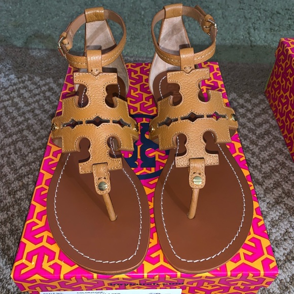 Tory Burch Shoes - Tory Burch Phoebe Sandal Flat Royals Tan